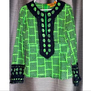 Tory Burch emerald green blouse